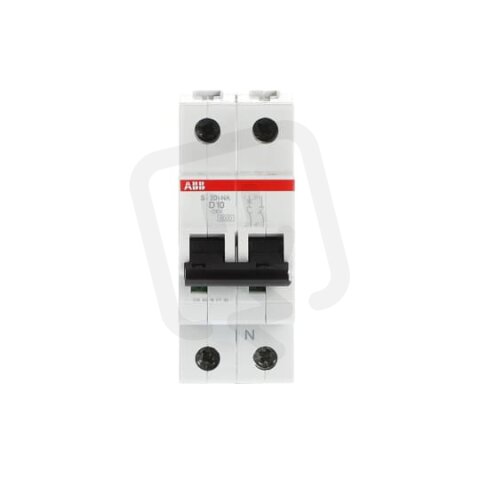 ABB S201-D10NA jistič 1F odpojení N vodiče (1+NA) 10 A char. D 6kA