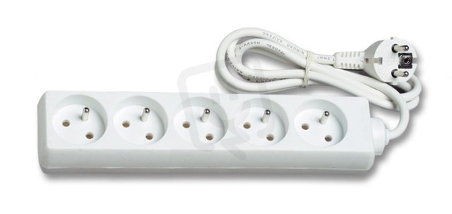 Prodlužovací přívod 5m, 5zásuvek bez vypínače ECOLITE FX5-5