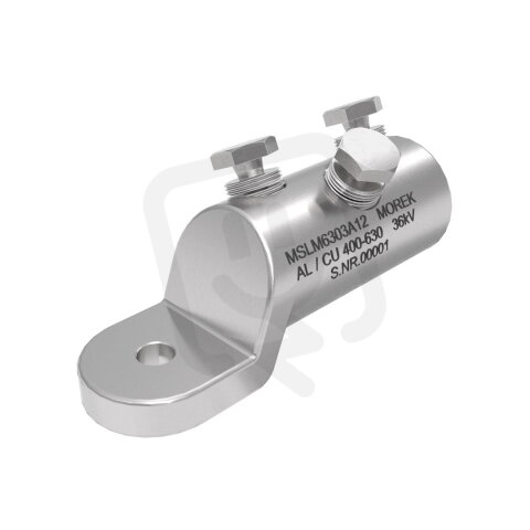 Kabelové oko MSLM630 Al/Cu 400-630mm2, M12, 3x Al šroub, 36 kV MOREK MSLM6303A12