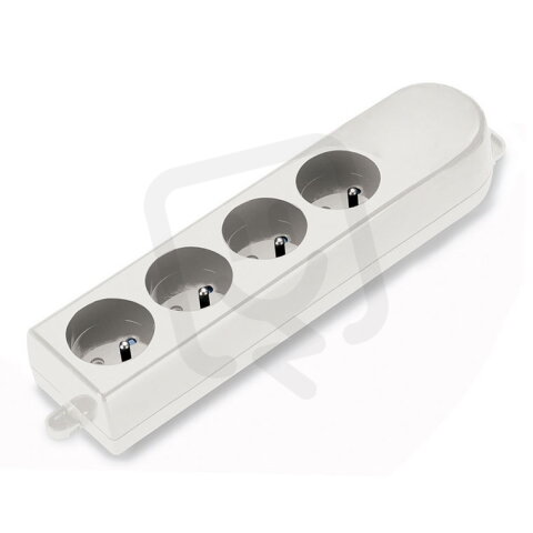 Vícenásobná zásuvka MULTIPLE 16A bez vypínače 4zás, bílá SCAME 160.247