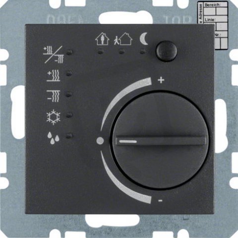 Termostat, prostorový s tlačítky, S.1/B.x, antracit, mat BERKER 75441185