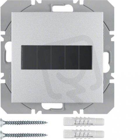 KNX RF tlačítko 1-násobné solární ploché, quicklink, S.1/B.x, stříbrná mat