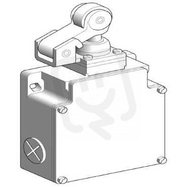 Polohový spínač kovový Pg 13,5 čep s kladkou 2Z+2V mžik. TELEMECANIQUE XCKML121