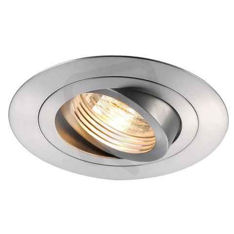 Svítidlo typu downlight NEW TRIA XL ROUND GU10 kartáč. hliník 50 W SLV 113446