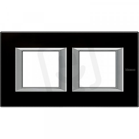 Legrand HA4802M2HVNN BTAX Rámeček2+2 HOR. SKLO ČERNÉ