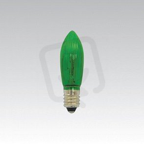 Svíčková barevná žárovka AE 23V 3W E10 C13 vánoční zelená NBB 374012000