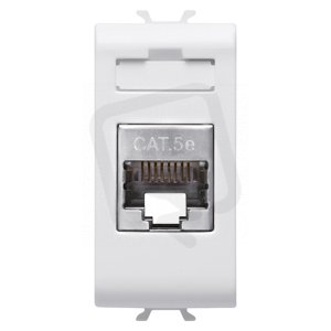 Gewiss GW10422 CHORUS Datová zásuvka RJ45, třída 5e, jednonásobná, 1 modul, bílá