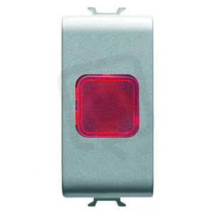 Gewiss GW14623 CHORUS Kontrolka 1M, červená, titanová