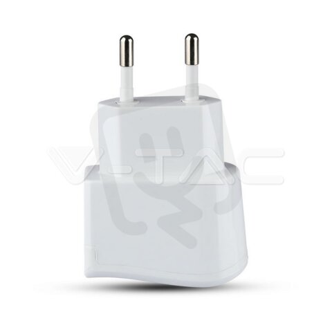 USB Travel Adaptor With Double Blister Package White, VT-1024 V-TAC SKU8791