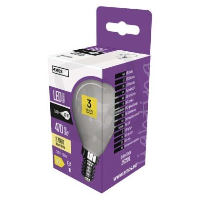 LED žárovka Filament Mini Globe /E14/3,4W(40W)/470lm/teplá bílá EMOS ZF7220