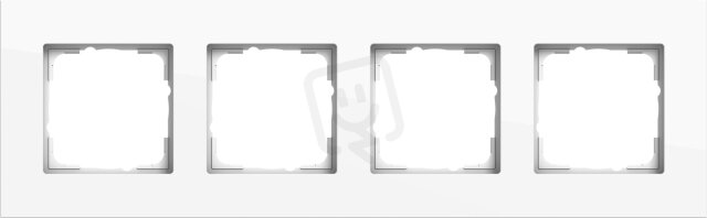 Krycí rámeček 4x Esprit hliník čistě bílá (lak.) GIRA 0214403