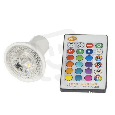 RGBWW GU10 5W-65 žárovka+ovladač (teplá) T-LED 021160
