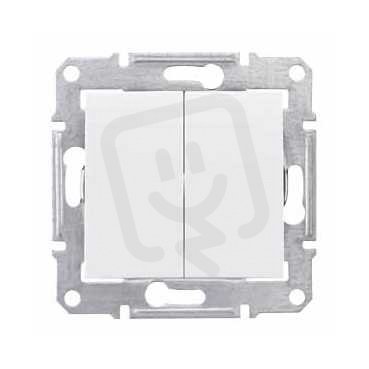 Sedna Přepínač dvojitý střídavý, řazení 6+6 (5b), Polar SCHNEIDER SDN0600121