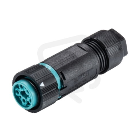 zásuvka na kabel RST mini, 5-pól, modrá/černá WIELAND 46.051.4553.6