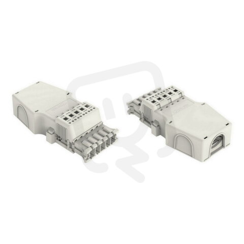 Zástrčka S pouzdrem s odlehčením tahu 5pól. bílá WAGO 831-3205/1020-050