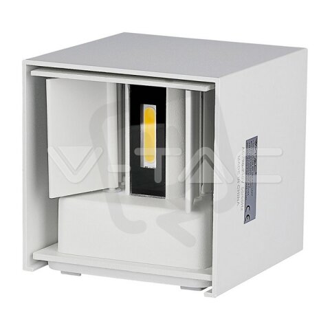 5W Wall Lamp with Bridglux Chip White Body Square IP65 3000K V-TAC SKU217079