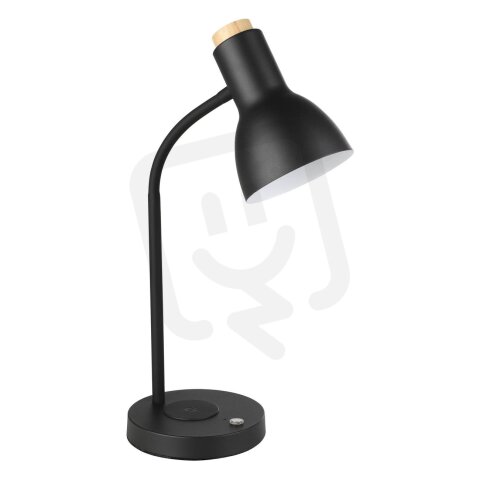 Stolní svítidlo VERADAL-QI LED TOUCH černá/dřevo 5,5W IP20 EGLO 900628