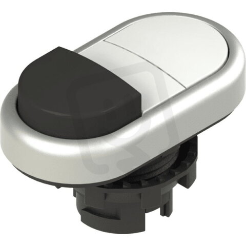 Dvojité tlačítko d22mm, plast, chrom, IP67 PIZZATO E21PDSL90221