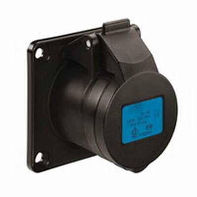 CEE zásuvka 5P/32A/400V IP44 vestavná přímá, černá ABL F52S30B