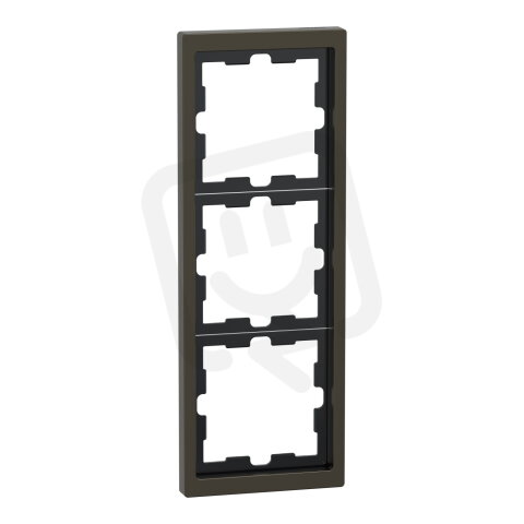 Krycí rámeček, Merten D-Life kov, trojnásobný, mocca, kov SCHNEIDER MEG4030-6552