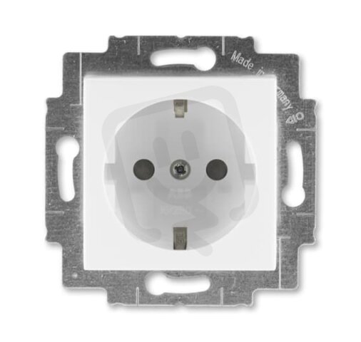 Zásuvka ABB LEVIT s bočními kontakty, bezšr, bílá/ledová bílá 6620H-A07457 01