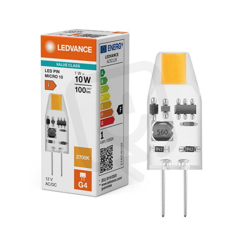Světelný zdroj LED PIN MICRO 12V V 1W 927 Clear G4 LEDVANCE 4099854762260