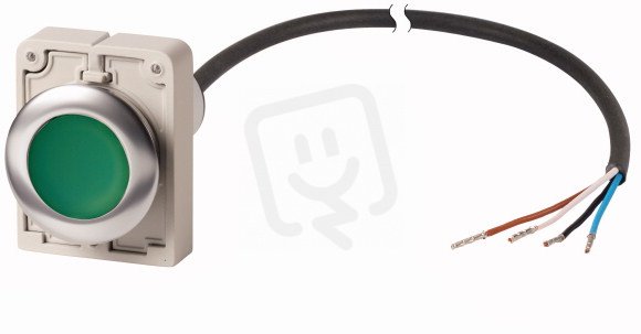 Eaton C30C-FDR-G-K10-P65 Kompaktní zapuštěné tlačítko , aretace, zelená, 1Z