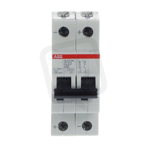 S202M-C32UC Jistič 2P 32A char. C ABB 2CDS272061R0324