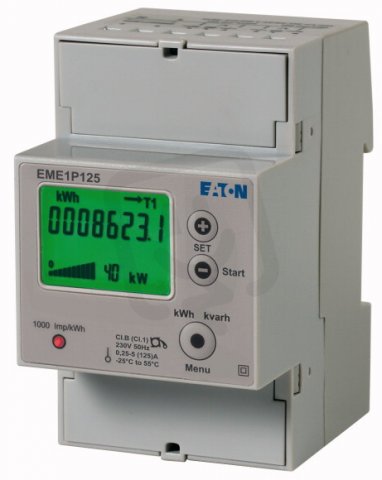 Eaton 167416 Elektroměr cejchovaný MID, přímý, 3-fázový, In=125A EME3P125MID