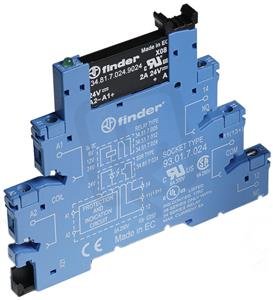 Vazební člen, 1Z/2A/240V AC, 24V DC, LED, SSR FINDER 38.81.7.024.8240