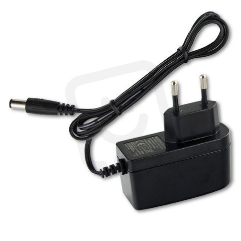 Napájecí adaptér 12W, DC24V/0,5A, IP20, černý plast, s vidlicí