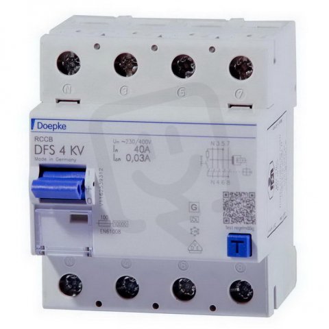 Proudový chránič DFS4 063-4/0,50-A KV 4P, 63 A, 0.50 A DOEPKE 09147909