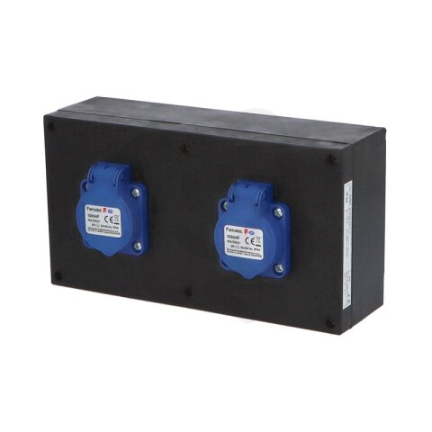 Krabice gumová IP44 RubberBOX 2x zás. 230V/16A/3p FAMATEL rb3064