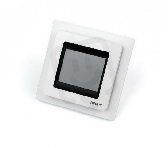 DEVIreg Touch s designovým rámečkem, bílá barva, odstín RAL 9003 Devi 140F1071