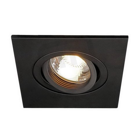 Downlight NEW TRIA XL SQUARE GU10 černé matné 50 W SLV 113450