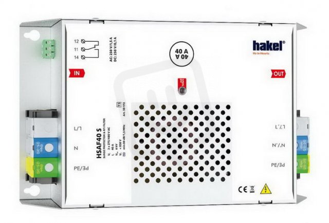 Dvoustupňový svodič přepětí HSAF40 S SPD typ 3 s VF filtrem HAKEL 30172