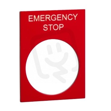 Schneider ZB2BY2330 ŠTÍTEK 30 x 40 ´EMERGENCY STOP´