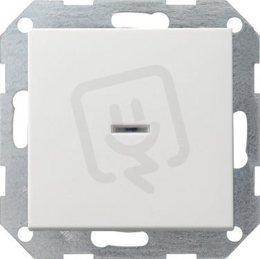 Tlačítkový spínač řídicí přepínač System 55 čistě bílá GIRA 013603