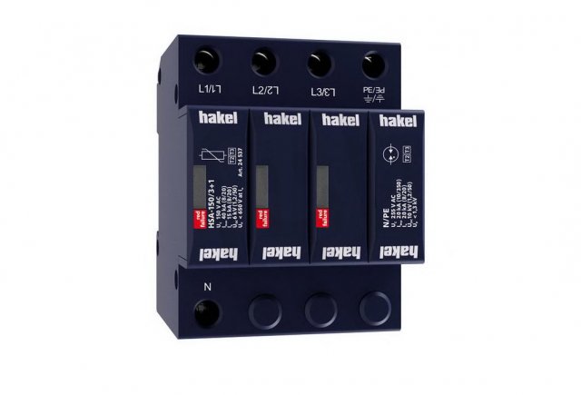 Svodič rázového přepětí HSA-150/3+1 SPD typ 2+3 HAKEL 24537