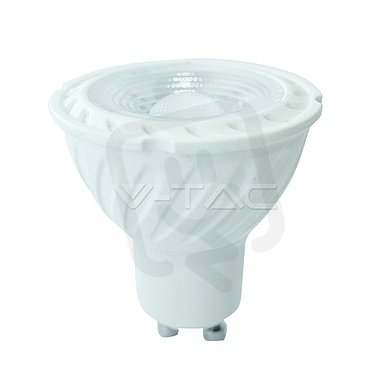 LED Spotlight SAMSUNG CHIP GU10 6.5W Ripple Plastic 110° 6400K, VT-247 SKU194