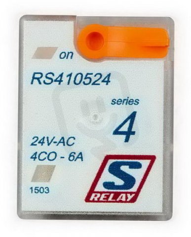 Minaturní relé 4 přepínací, 6A, 24VAC, série S-relé 4 SCHRACK RS410524--