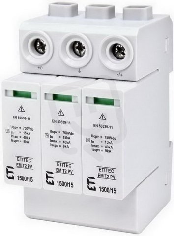 Svodič přepětí  ETITEC EM T2 PV 1500/15 Y pro fotovoltaiku ETI 002440625