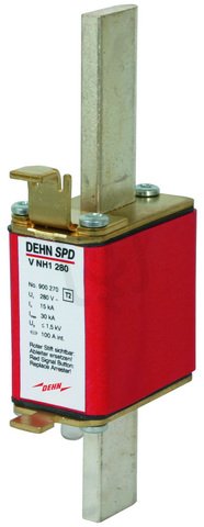 Svodič přepětí Typ 2, 1-pólový, 280V AC pro pojistkové základy NH1 DEHN 900270