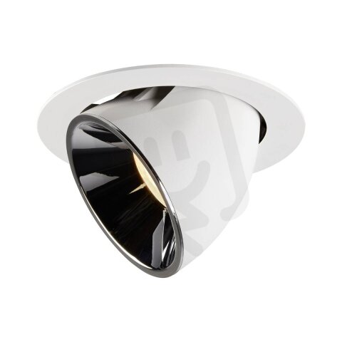 NUMINOS GIMBLE XL, zápustné stropní svítidlo bílé/chrom 3000 K 20° SLV 1006058