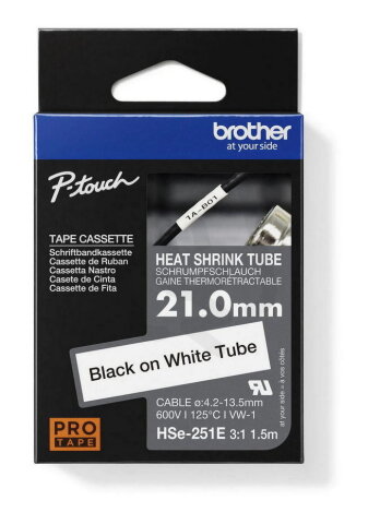 Bužírka BROTHER HSe-251E, bužírka bílá/černá (21 mm)
