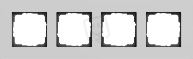 Krycí rámeček 4x Esprit hliník šedá m (lak.) GIRA 0214405