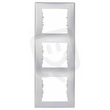 Sedna Rámeček trojnásobný vertikální, Aluminium SCHNEIDER SDN5801360