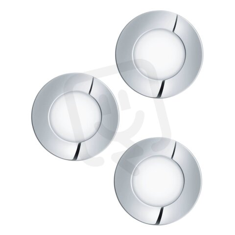 Zápustné svítidlo FUEVA 1 SET 3X d85 chrom 3000K 3X2,8W IP20/IP44 EGLO 98635