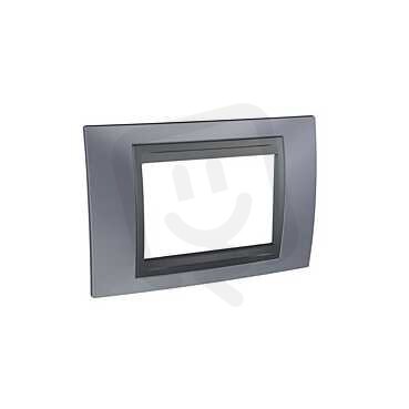 Unica Top Krycí rámeček trojmodulový, Metal grey/Grafit SCHNEIDER MGU66.103.297