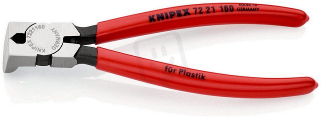 Boční štípací kleště na umělou hmotu 160 mm KNIPEX 72 21 160